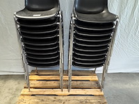 Ca. 20x kantinestoel berico plast, helene 1004/a, zwart - afbeelding 1 van  5