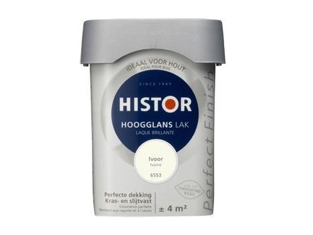 Ca. 20x lak hoogglans histor, perfect finish, ivoor, 250 ml - afbeelding 2 van  2