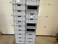 Ca. 20x magazijnbak, silverline enb basicline, grijs, op dolly - afbeelding 1 van  5