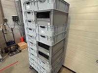 Ca. 20x magazijnbak, silverline enb basicline, grijs, op dolly - afbeelding 2 van  5