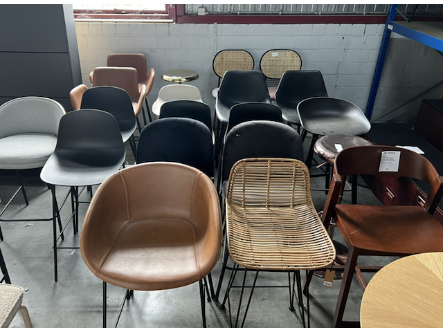 Ca. 20x mixpartij barkrukken van diverse merken, o.a. byfonq, hkliving, zuiver, hay, etc. - afbeelding 1 van  4