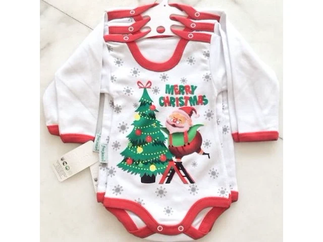Ca. 20x rompertje voor de kerst, wit / groen / rood, diverse maten - afbeelding 5 van  5