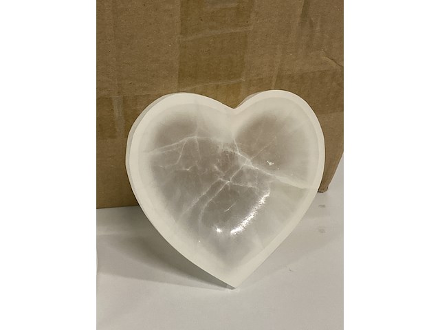 Ca. 20x seleniet schalen hartvorm, wit - afbeelding 2 van  4