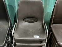 Ca. 20x stapelbare stoelen, bruin/zwart - afbeelding 3 van  5