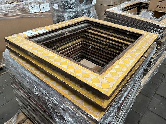 Ca. 20x stenen mozaïek frame 70x90 cm - afbeelding 3 van  6