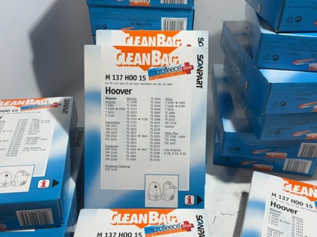 Ca. 20x stofzuigerzakken cleanbag, m137 h00 15, zwart/zilver, 4 stuks per doos - afbeelding 2 van  4
