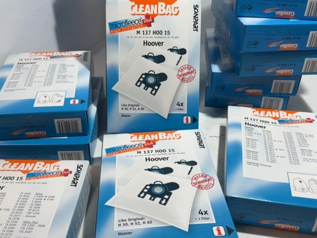 Ca. 20x stofzuigerzakken cleanbag, m137 h00 15, zwart/zilver, 4 stuks per doos - afbeelding 3 van  4