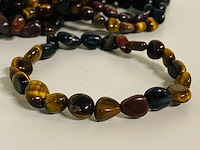Ca. 20x tijgeroog multicolor herenarmband - afbeelding 2 van  5
