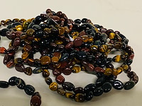 Ca. 20x tijgeroog multicolor herenarmband - afbeelding 3 van  5