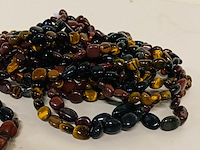 Ca. 20x tijgeroog multicolor herenarmband - afbeelding 4 van  5