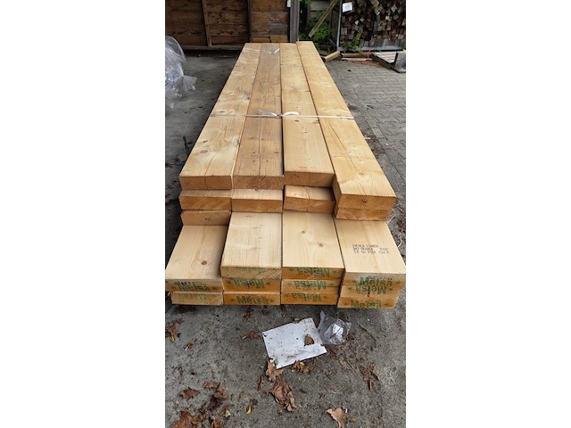 Ca. 20x vuren balken - afbeelding 1 van  3