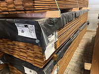 Ca. 210x channelsiding bruin geïmpregneerd, 18x140mm, lengte 420cm - afbeelding 4 van  4
