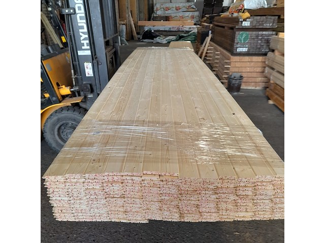 Ca. 213x vuren saunaschrootjes, 1,6 x 9,5 x 450 cm - afbeelding 2 van  7