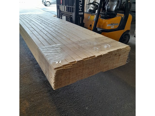 Ca. 213x vuren saunaschrootjes, 1,6 x 9,5 x 450 cm - afbeelding 6 van  7