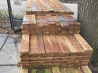 Ca. 216x angelim pedra beschoeiingsplanken, 20x100mm, lengte 22/200cm, 57/250cm, 89/300cm, 48/350cm - afbeelding 1 van  3