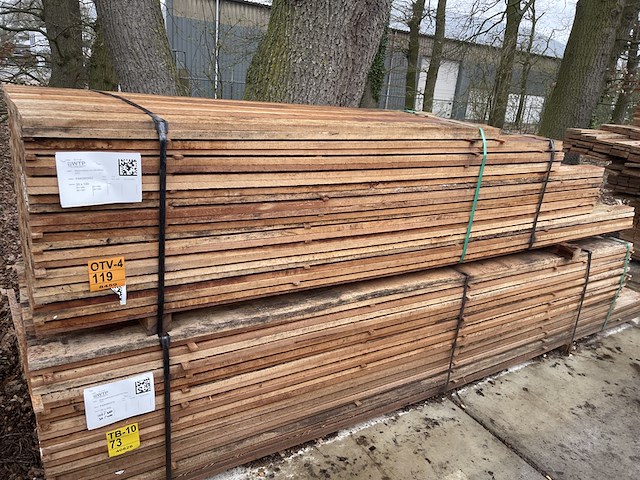 Ca. 216x angelim pedra beschoeiingsplanken, 20x100mm, lengte 22/200cm, 57/250cm, 89/300cm, 48/350cm - afbeelding 3 van  3