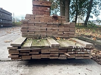 Ca. 216x angelim pedra beschoeiingsplanken, 20x100mm, lengte 22/200cm, 57/250cm, 89/300cm, 48/350cm - afbeelding 2 van  3