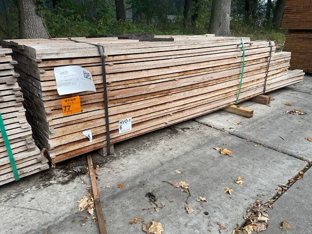 Ca. 216x angelim pedra beschoeiingsplanken, 20x100mm, lengte 22/200cm, 57/250cm, 89/300cm, 48/350cm - afbeelding 3 van  3