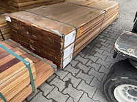 Ca. 216x angelim pedra planken geschaafd, 21x90mm, lengte 87/245cm, 86/275cm, 43/305cm - afbeelding 2 van  3