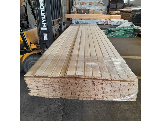 Ca. 216x vuren saunaschrootjes, 1,6 x 9,5 x 420 cm - afbeelding 2 van  6