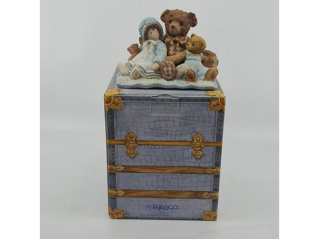 Ca. 21x beeldje, cherished teddies, friends are the thread that hold the quilt of life together - afbeelding 1 van  5