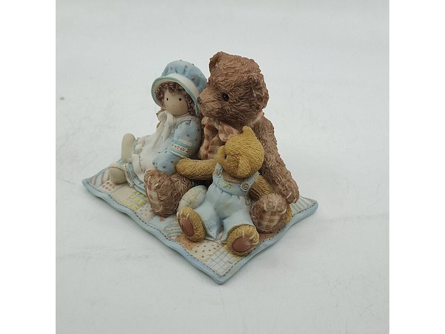 Ca. 21x beeldje, cherished teddies, friends are the thread that hold the quilt of life together - afbeelding 3 van  5
