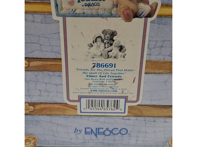 Ca. 21x beeldje, cherished teddies, friends are the thread that hold the quilt of life together - afbeelding 5 van  5