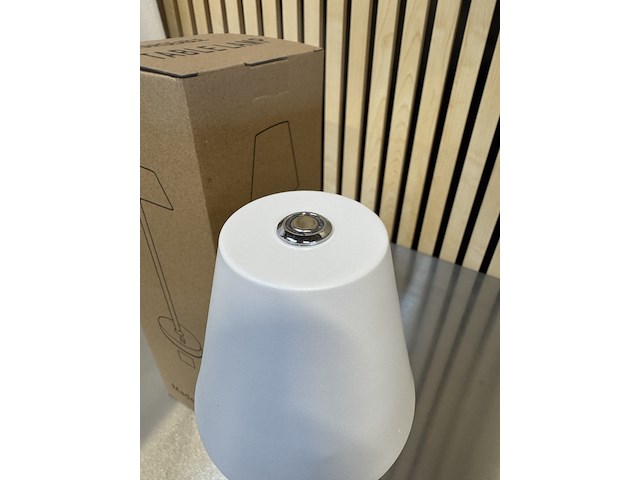 Ca. 21x design tafellamp dimbaar en oplaadbaar usb-c, wit - afbeelding 3 van  4