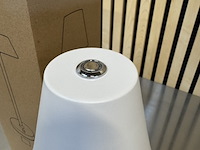 Ca. 21x design tafellamp dimbaar en oplaadbaar usb-c, wit - afbeelding 3 van  4