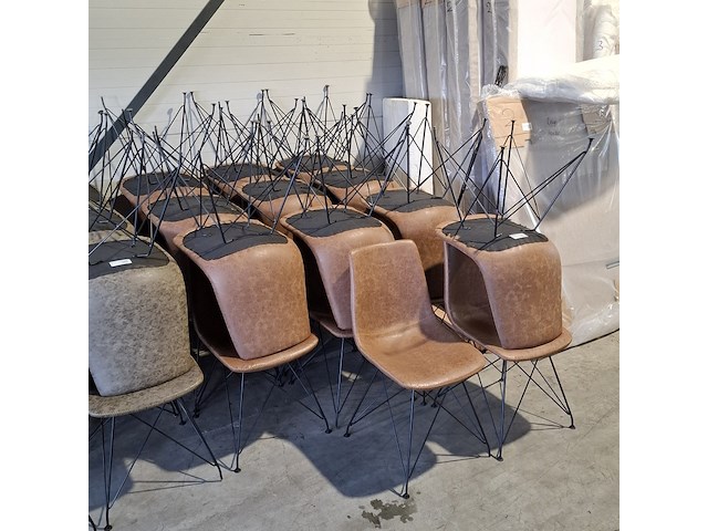 Ca. 21x eetkamerstoel, bruin - afbeelding 3 van  11