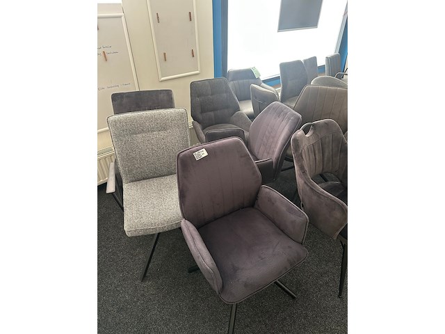 Ca. 21x eetkamerstoelen, antraciet - afbeelding 2 van  8