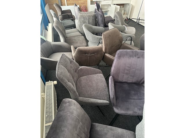 Ca. 21x eetkamerstoelen, antraciet - afbeelding 3 van  8