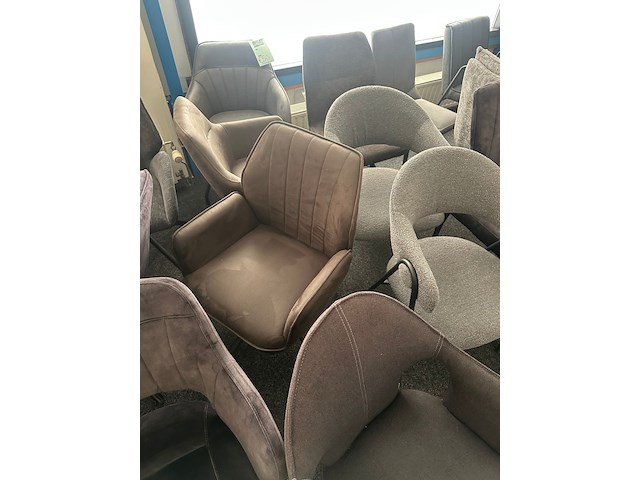 Ca. 21x eetkamerstoelen, antraciet - afbeelding 4 van  8