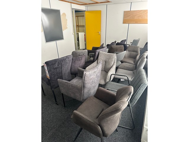 Ca. 21x eetkamerstoelen, antraciet - afbeelding 5 van  8