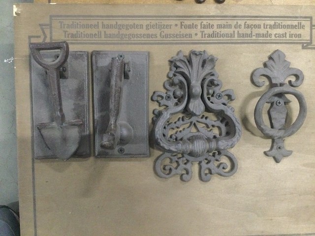 Ca. 21x gietijzeren deurklink, ladehandgreep, kastgreep, esschert design - afbeelding 7 van  9