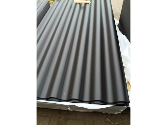 Ca. 21x golfplaat vezelcement, cemfort, zwart - afbeelding 1 van  4