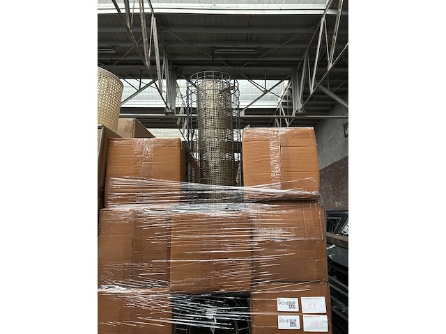 Ca. 21x hanglamp/lampenkap metaal crate & cargo - afbeelding 2 van  4