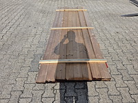 Ca. 21x thermo vuren planken geschaafd, 20x120mm, lengte 300cm - afbeelding 1 van  3