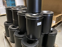 Ca. 21x vlam dovende afvalbakken 15 liter rond - afbeelding 1 van  5