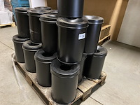 Ca. 21x vlam dovende afvalbakken 15 liter rond - afbeelding 2 van  5