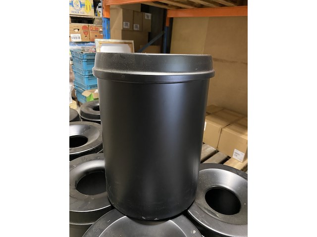 Ca. 21x vlam dovende afvalbakken 15 liter rond - afbeelding 4 van  5