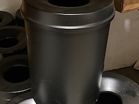 Ca. 21x vlam dovende afvalbakken 15 liter rond - afbeelding 3 van  6