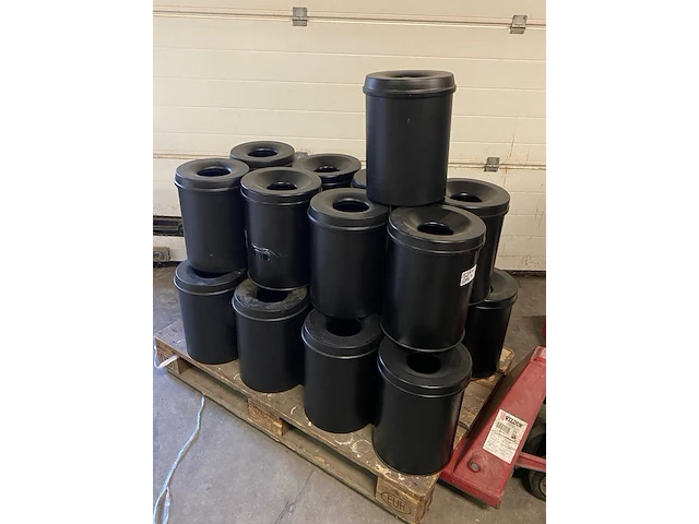 Ca. 21x vlam dovende afvalbakken, rond, 15 liter - afbeelding 2 van  5