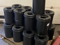 Ca. 21x vlam dovende afvalbakken, rond, 15 liter - afbeelding 2 van  5
