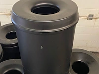 Ca. 21x vlam dovende afvalbakken, rond, 15 liter - afbeelding 3 van  5