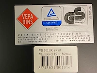 Ca. 21x vlam dovende afvalbakken, rond, 15 liter - afbeelding 4 van  5