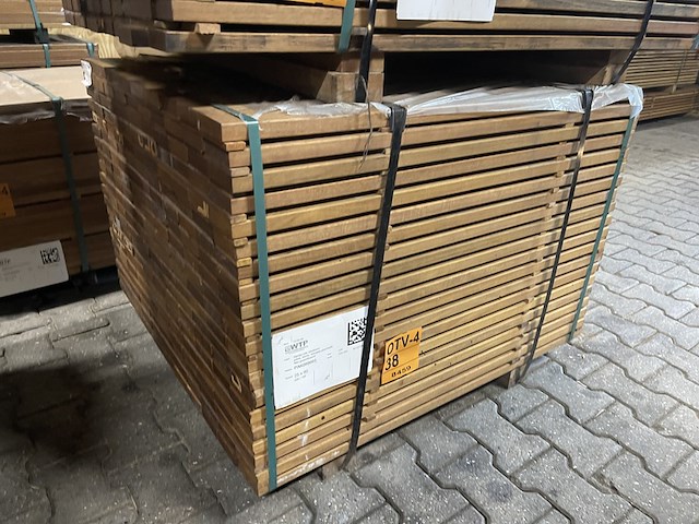 Ca. 220x guyana ipé planken geschaafd, 25x90mm, lengte 100cm - afbeelding 4 van  4