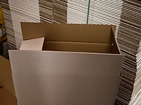 Ca. 220x verzenddozen, dubbelgolf, wit, 48x23x35cm - afbeelding 2 van  4
