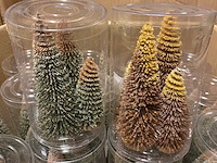 Ca. 226x decoratieve kerstboom, house of seasons, 4 stuks, h14 x ø6 - afbeelding 1 van  5