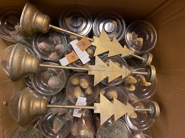 Ca. 226x decoratieve kerstboom, house of seasons, 4 stuks, h14 x ø6 - afbeelding 5 van  5
